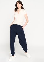 LOLALIZA Polo met V-hals - Nude - Maat M