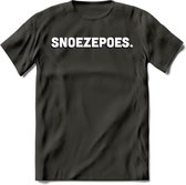 Snoezepoes - Valentijn T-Shirt | Grappig Valentijnsdag Cadeautje voor Hem en Haar | Dames - Heren - Unisex | Kleding Cadeau | - Donker Grijs - S