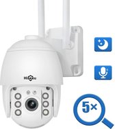 Rhydo - Bewakingscamera met SD Kaart - 64 GB - voor Binnen en Buiten - Waterproof IP66 - Beveiligingscamera - Camera Beveiliging - Wit