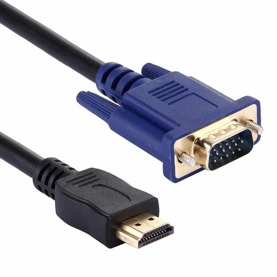 Câble HDMI vers VGA - Câble Adaptateur HDMI vers VGA Super Rapide Plaqué Or  - 1,8