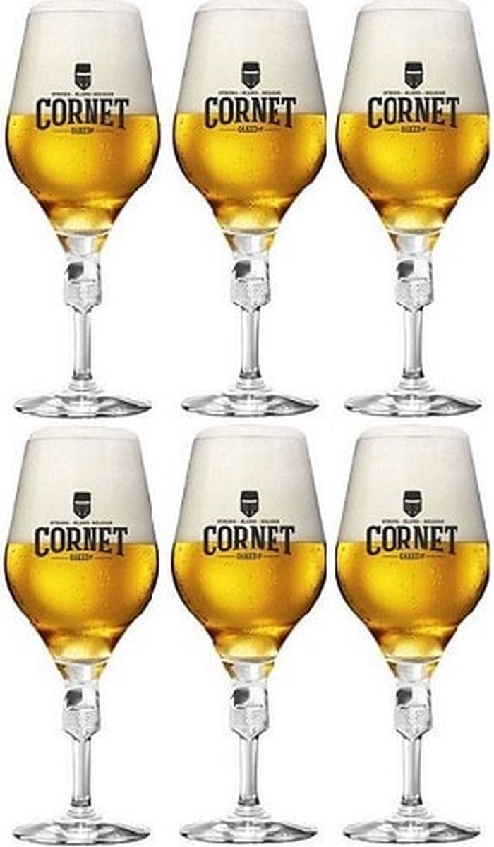 Cornet bierglazen 25cl - 6 stuks