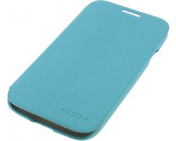 Rock Big City Leather Side Flip Case Light Blue Samsung Galaxy S4 I9500/i9505