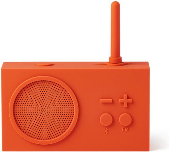 Radio salle de bain Lexon Tykho 3 orange-rouge - Enceinte Bluetooth | bol