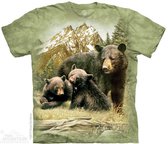 T-shirt Black Bear Family