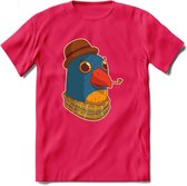 Opa papegaai T-Shirt Grappig | Dieren vogel Kleding Kado Heren / Dames | Animal Skateboard Cadeau shirt - Roze - XXL