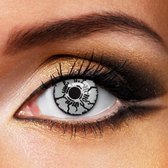 Partylenzen - Vampire White - jaarlenzen met lenshouder - kleurlenzen Partylens®