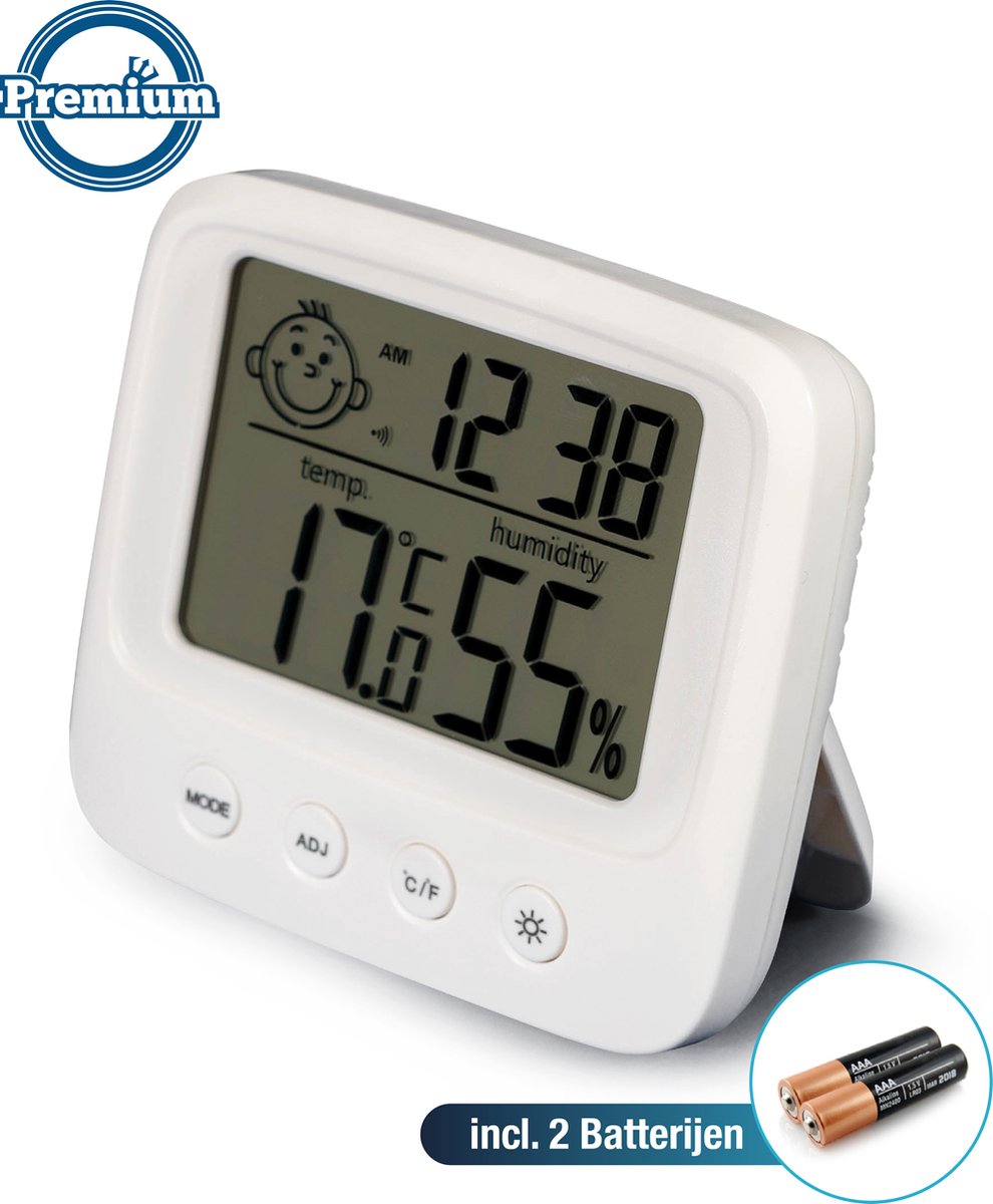#5 Thermometer en Hygrometer Met Batterijen – Digitale Luchtvochtigheidsmeter – Thermometer Binnen – 2 in 1