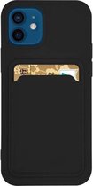 SG Supply Iphone 13 Hoesje met Pasjeshouder - Siliconen Card Case - Wallet - Zwart