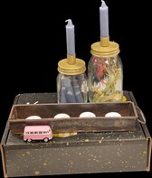Home Mood box, leuk, origineel en decoratief cadeau/cadeau voor hem en haar, home & living, kaarsen , kaarsenhouder met schroefdop