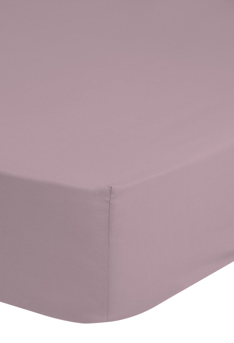 Good Morning hoeslaken effen kleur - Lits jumeaux 180x200 cm - Zacht roze - 100% Katoen renforce