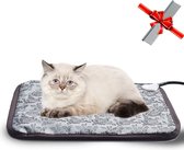 Verwarmd huisdier kleed voor hond en kat 45x45cm - Elektrisch verwarmde bed Katten mat Verwarmingsmatten voor huisdieren Verstelbare veiligheid Waterdicht Kauwbestendig