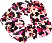 Scrunchie - Roze - Met luipaard print - Damesdingetjes