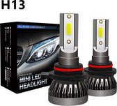 H13 LED lamp 20000 Lumen (set 2 stuks) incl CANbus EMC CHip 6000k Ultra-bright Wit / Korte inbouw diepte / 100 Watt Motor / Auto / Scooter / Motor / Dimlicht / Grootlicht / Koplamp