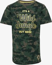 TwoDay jongens T-shirt met camouflage print - Groen - Maat 134/140