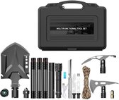 Off-GridXplorer® Kampeeruitrusting Koffer – Multifunctioneel – Schop / Schep – Gereedschap – Survival kit – Schoffel – 17 delige set