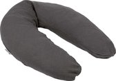 Doomoo Basics Cover - Hoes voor Voedingskussen Comfy Big - Biokatoen - 190cm - Tetra Grey