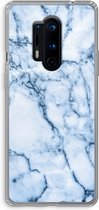 Case Company® - OnePlus 8 Pro hoesje - Blauw marmer - Soft Case / Cover - Bescherming aan alle Kanten - Zijkanten Transparant - Bescherming Over de Schermrand - Back Cover