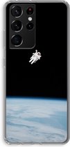 CaseCompany® - Galaxy S21 Ultra hoesje - Alone in Space - Soft Case / Cover - Bescherming aan alle Kanten - Zijkanten Transparant - Bescherming Over de Schermrand - Back Cover
