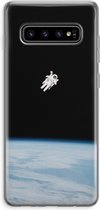 Case Company® - Galaxy S10 Plus hoesje - Alone in Space - Soft Case / Cover - Bescherming aan alle Kanten - Zijkanten Transparant - Bescherming Over de Schermrand - Back Cover