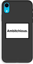 CaseCompany® - iPhone XR hoesje - Ambitchious - 100% Biologisch Afbreekbaar - Duurzaam - Biodegradable Soft Case - Milieuvriendelijke Print op Achterkant - Zwarte Zijkanten - Bescherming Over