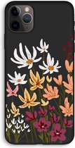 CaseCompany® - iPhone 11 Pro Max hoesje - Painted wildflowers - 100% Biologisch Afbreekbaar - Duurzaam - Biodegradable Soft Case - Milieuvriendelijke Print op Achterkant - Zwarte Zijkanten - 