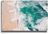 Walljar - Woeste Oceaan - Muurdecoratie - Plexiglas schilderij