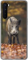 Geschikt voor OnePlus Nord hoesje - Wild dier - Bos - Herfst - Siliconen Telefoonhoesje