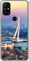 Geschikt voor OnePlus Nord N10 5G hoesje - Rotterdam - Skyline - Zonsondergang - Siliconen Telefoonhoesje