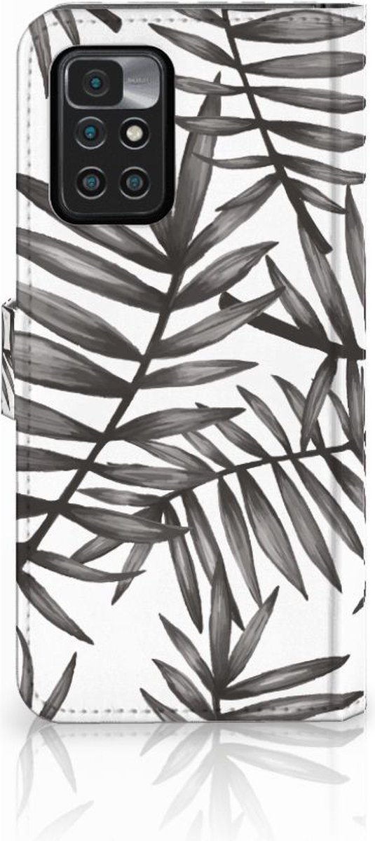Xiaomi Redmi 10 Hoesje Leaves Grey
