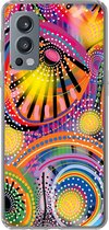 Telefoonhoesje Geschikt voor OnePlus Nord 2 5G hoesje - Vormen - Kunst - Patronen - Psychedelisch - Siliconen Telefoonhoesje