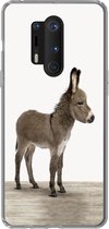 Geschikt voor OnePlus 8 Pro hoesje - Ezel - Dieren - Kinderen - Lief - Schattig - Meisjes - Jongens - Siliconen Telefoonhoesje
