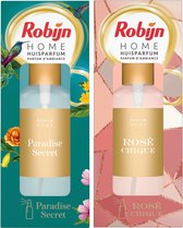 Robijn Huisparfum Geurstokjes Rose Chique & Paradise Secret Proefpakket - 2 x 250 ml