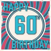 Retro Wenskaart Happy 60th Birthday
