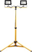 LED bouwlamp schijnwerper statief 2 x 100W -