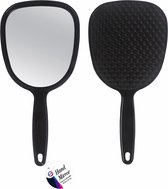 Miroir cosmétique à main en plastique noir 26,5 cm - Miroirs de maquillage