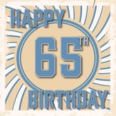 Retro Wenskaart Happy 65th Birthday