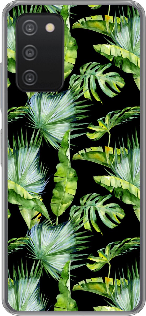 Telefoonhoesje Geschikt voor Samsung Galaxy A33 5G hoesje - Palmbladeren - Tropisch - Patronen - Siliconen Telefoonhoesje Telefoonhoesje
