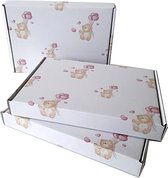 2x A6 Brievenbus doosje - giftbox - valentijn kado verpakking - hartjes design (hoogglans)- stevig karton