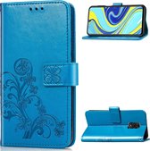 Mobigear Telefoonhoesje geschikt voor Xiaomi Redmi Note 9 Pro Hoesje | Mobigear Clover Bookcase Portemonnee | Pasjeshouder voor 3 Pasjes | Telefoonhoesje voor Pinpas / OV Kaart / Rijbewijs - Blauw