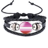 Akyol Lesbisch Pride Armband | Regenboog | Pride -pride armband voor armband cadeau -LGBT | Zwart |Armband | Gay | lesbian | trans | cadeau | kado | geschenk | gift | verjaardag | feestdag | 