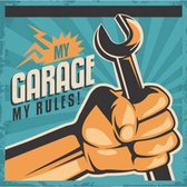 Retro Wenskaart My Garage My Rules