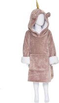 Atmosphera Kids Plaid sweater eenhoorn kind - Trui - Extra zacht - Fleece trui - ONE SIZE - 3 tot 10 jaar - Met zakken