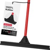 Tyroler Vloertrekker - 100% Silicone - vloertrekker 45cm - met steel 140 cm - vloerwisser - Rood en Zwart