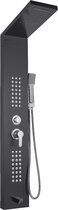 Happyment® Douche - 3 standen - Regendouche - Waterval - Massage straal - Doucheset met thermostaatkraan - Zwart