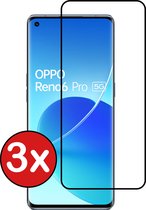 OPPO Reno 6 Pro Screenprotector Glas Gehard - OPPO Reno 6 Pro Tempered Glas Gehard - OPPO Reno 6 Pro Screen Protector Screen Cover - 3 PACK
