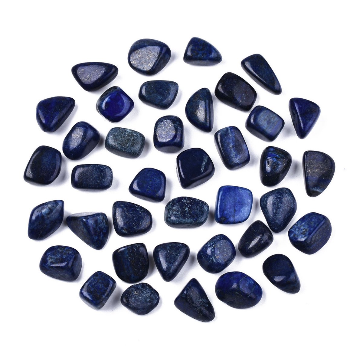 Sattva Rocks | SPIRIT | Lapislazuli trommelsteentjes (±20mm) 3 stuks in een velours kado zakje