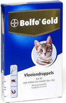 Bolfo Gold 40 Anti vlooienmiddel - Kat - 0 Tot 4 kg - 4 pipetten