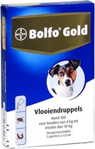 Bolfo Gold 100 Anti Vlooienmiddel Hond - 4 Tot 10 kg - 2 Pipetten