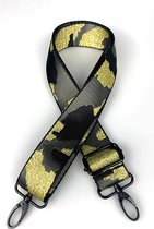 Bag strap Zwart Goud - Black and Gold - Luxe - Chique - Zwart Metaal - Tassenriem - Schouderband - Schouderriem Tas - Tassen Riem - Tas Hengsel - Tassen Band - Gitaar Strap - Camer