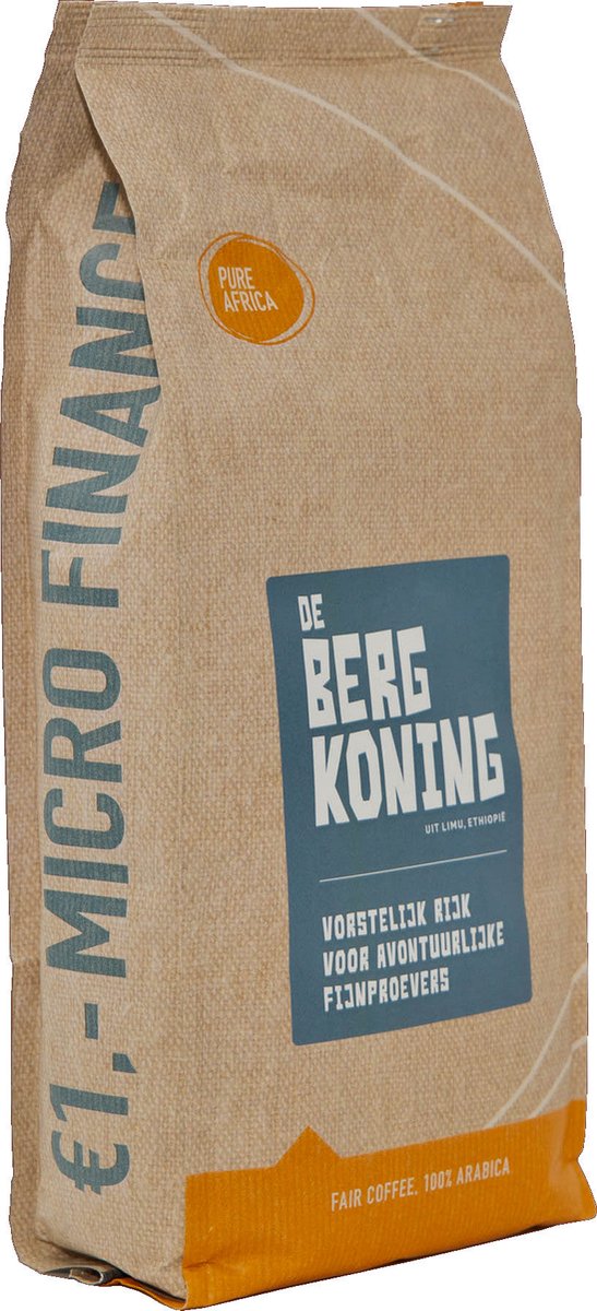 Pure Africa - De Bergkoning - 500 Gram - 100% Arabica koffiebonen - Sterkte 8/10 - Espressobonen ook geschikt voor cappuccino
